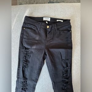 Frame Distressed Skinny Jeans